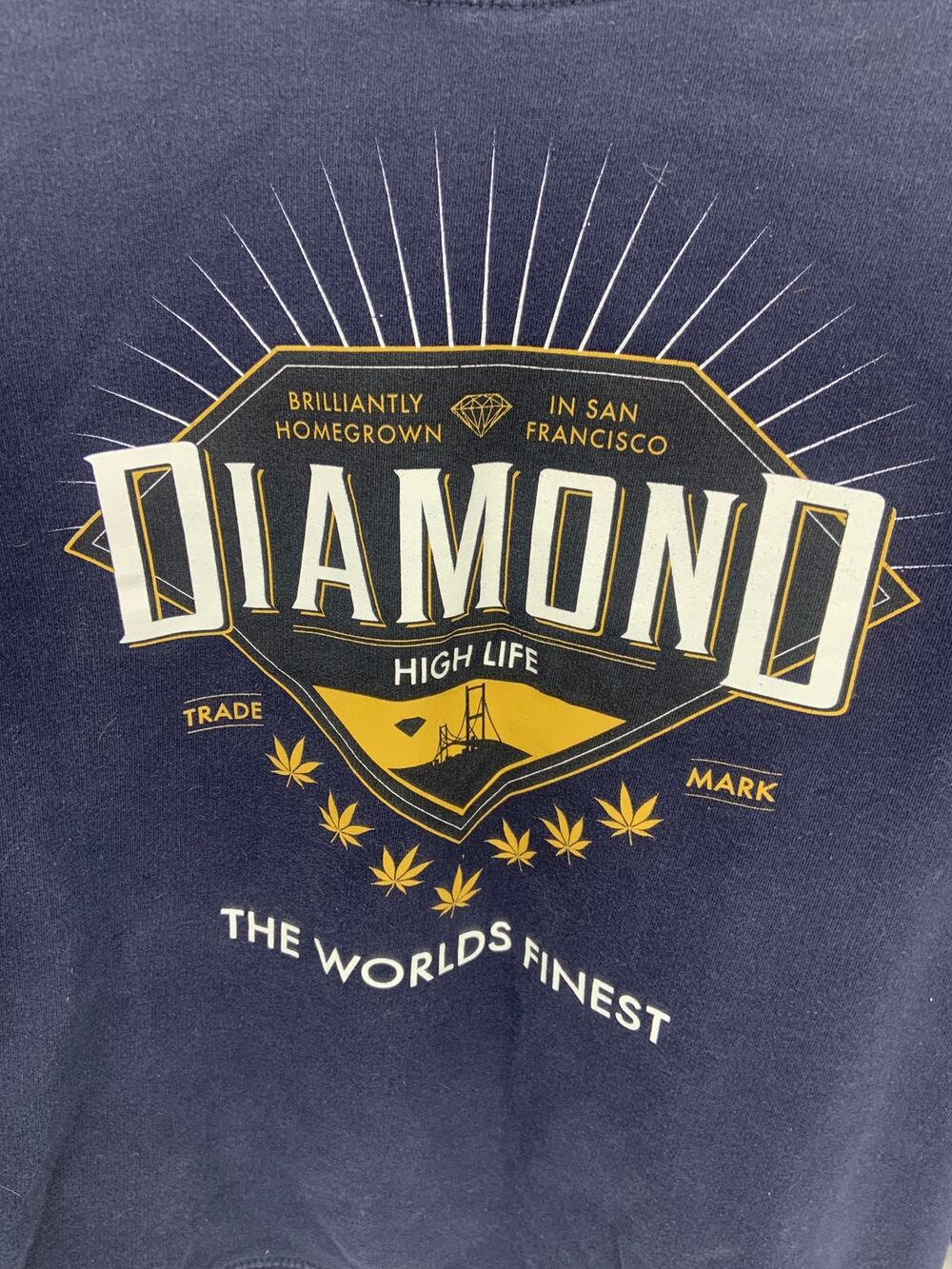 Diamond Supply Co Crewneck Sweatshirt Navy Blue Diamond Graphic Y2K
